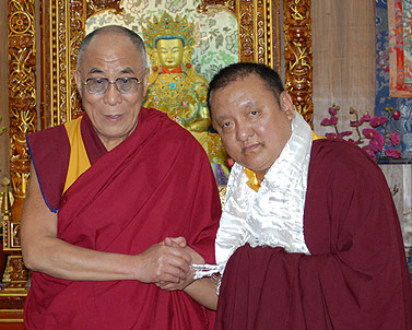 HH Dalai Lama and Shamarpa Rinpoche 13Aug 2010